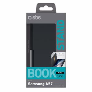 SBS Wallet Smooth ümbris Samsung Galaxy A57 klapiga - must