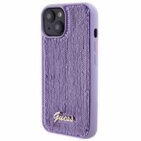 Guess Sequin Script Metal ümbris jaoks iPhone 15 - lilla