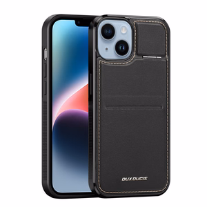 3in1 Wallet Ümbris with Stand jaoks iPhone 15 Plus MagSafe RFID Blocker Dux Ducis Rafi Mag - must