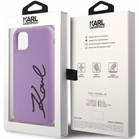 Karl Lagerfeld KLHCN61SKSVGU iPhone 11 / Xr 6.1" lilla/lilla hardcase Silicone Signature