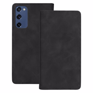 Smart Suede ümbris jaoks Samsung Galaxy S20 FE / S20 Lite / S20 FE 5G must
