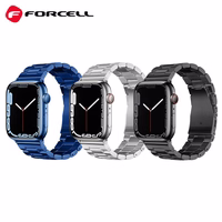 FORCELL F-DESIGN FA10 stainless steel strap jaoks APPLE Watch 42 / 44 / 45 / 49 mm sinine