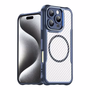 Leading Series MagSafe Silicone Ümbris jaoks iPhone 16 Pro - Sinine