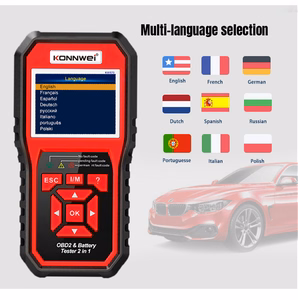 Konnwei KW870 OBD2 diagnostikaskanner ja akutester