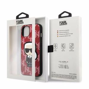 Karl Lagerfeld KLHCP13MPMNIKPI iPhone 13 6.1" hardcase punane/punane Monogram Ikonik Patch