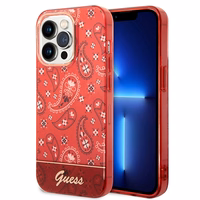 Guess GUHCP14XHGBNHR iPhone 14 Pro Max 6.7" punane/punane hardcase Bandana Paisley