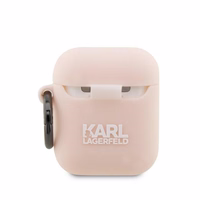 Karl Lagerfeld KLA2RUNIKP AirPods 1/2 cover roosa/roosa Silicone Karl Head 3D