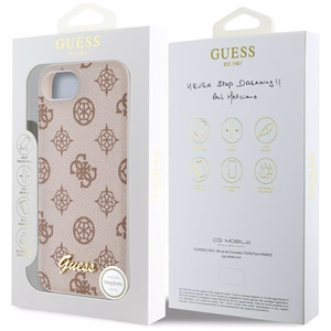Guess Peony Script Logo MagSafe iPhone 16e Ümbris - Brown