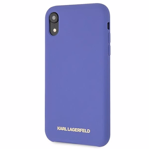 Силиконовый чехол Karl Lagerfeld для iPhone Xr - фиолетовый