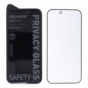 Закалённое стекло 6D Pro Veason Privacy - для iPhone 14 Pro Max чёрное