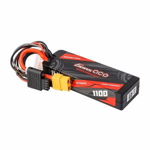 Lipo Gens ace G-Tech 1100 mAh 11,1 V 3S1P 60C GRP-76 kõvakorpusega aku XT60-pistikuga