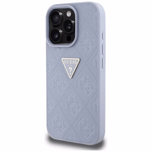 Guess Hot Stamp 4G Pattern Triangle Metal Logo iPhone 16 Pro Ümbris - lilla