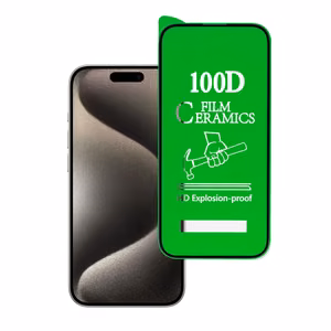 Karastatud klaas HARD CERAMIC jaoks IPHONE 15 PRO BLACK