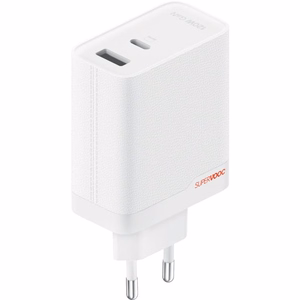 Laadija OnePlus SuperVOOC 120W USB-C/USB-A + USB-C USB-C kaabel valge