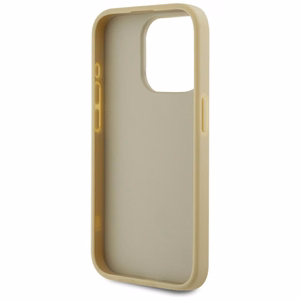 Karl Lagerfeld Wrinkled Metal Signature iPhone 15 Pro Max Ümbris - Kuldne