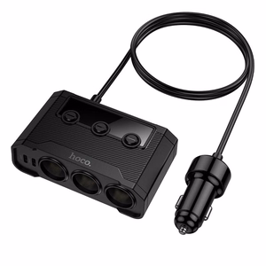 Car laadija Hoco 2xUSB A + 2xUSB C+3x cigarette lighter ports PD QC3.0 240W Z64 must