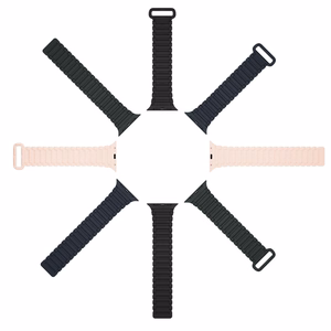 Dux Ducis rihm (Armor versioon) Apple Watch Ultra, SE, 9, 8, 7, 6, 5, 4, 3, 2, 1 (49, 45, 44, 42 mm) Silikoonist magnetiline käepael sinine