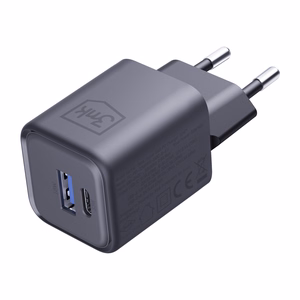 3mk Hyper Charger PD 33W GaN QC4+ PPS AFC FCP SCP 1A1C seinalaadija - must