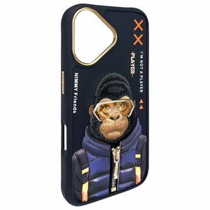 Nimmy Cool&Cute 2.0 Monkey ümbris jaoks iPhone 16 - must