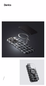 Benks Magnetic Armor Vichy Kevlar Ümbris (RF65) jaoks Iphone 16 Pro punane