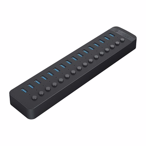 Orico CT2U3-16AB jaotur 16x USB-A 3.0 lülititega must