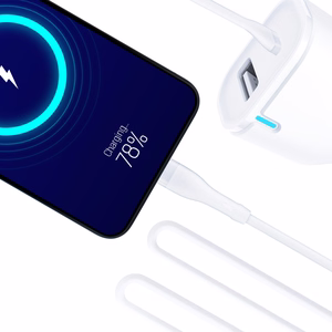 3mk autolaadija 20W PD 3.0 QC 3.0 USB 1A1C, valge