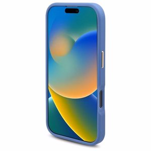 Guess 4G Logo Plate MagSafe Чехол для iPhone 16 Pro Max - синий