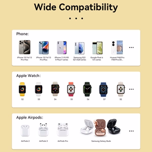 WEKOME WP-U172 kokkupandav 3-in-1 juhtmevaba laadimisjaam peegliga iPhone'i, Apple Watchi ja AirPodsi jaoks, MagSafe'iga ühilduv, 15 W, kollane