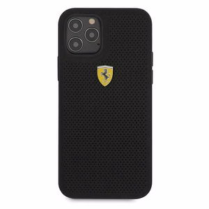 Ferrari FESPEHCP12MBK iPhone 12/12 Pro 6.1" чёрный/чёрный жёсткий чехол On Track Perforated