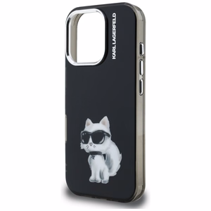 Karl Lagerfeld IML Aquarelle Choupette & Logo Ümbris jaoks iPhone 16 Pro Max - must