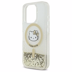 Hello Kitty Liquid Glitter Fever MagSafe iPhone 16 Pro Ümbris - Kuldne