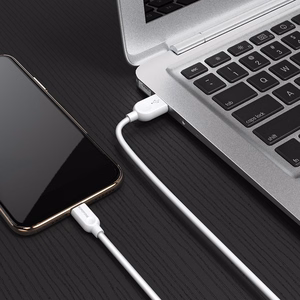 Borofone кабель BX14 LinkJet - USB на Lightning - 2,4A 2 метра белый