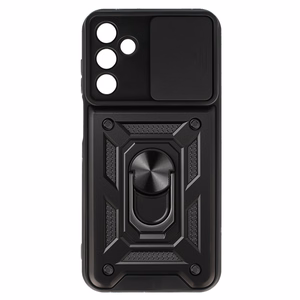 Slide Camera Armor Ümbris jaoks Samsung Galaxy A15 4G/5G Must