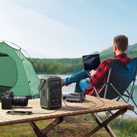 Powerbank Joyroom JR-PBF10 75000mAh 100W 3x USB-C 3x USB-A kokkupandava taskulambi ja käepidemega - roheline