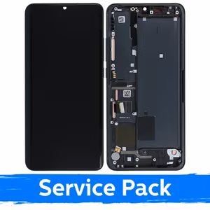 LCD ekraan ühilduv Xiaomi Mi Note 10 (Note 10 Pro / Note 10 Lite) raamiga / Midnight Black / (Service Pack)