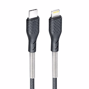 Kaabel USB C to Lightning Forcell F-Energy PD 3A 27W Carbon 1 m CB-01C must