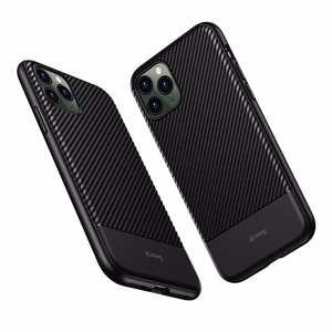 Crong Prestige Carbon ümbris seadmele iPhone 11 Pro Max, must