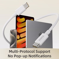 Rock Kaabel P8 Basic Series - Type C to Type C - PD 60W 3A 1 metre valge