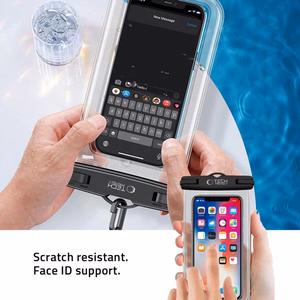 Tech-Protect UWC7 Universal Waterproof Ümbris 6.9 Inch must/oranž