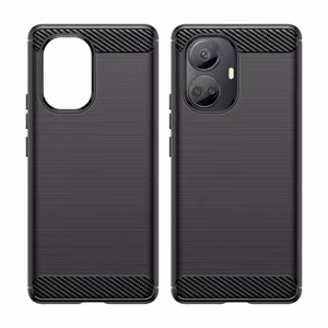 Чехол Carbon Case для Realme 10 Pro+ гибкий силиконовый под карбон чёрный