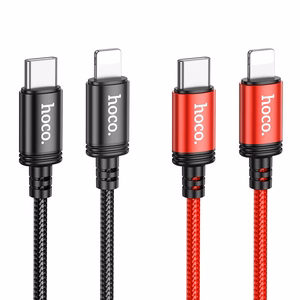 Кабель USB C to Lightning Hoco PD 20W 1 м X89 чёрный