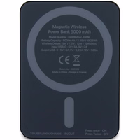 Guess MagSafe Metal Script Logo induktiivne elektripank 15W 5000mAh - must