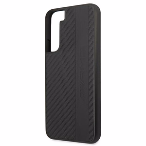 AMG Carbon Stripe&Embossed ümbris Samsung Galaxy S22+ jaoks - must