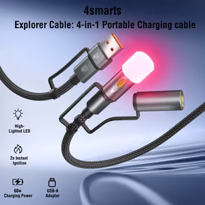 4in1 USB-C Cable Set Explorer 60W 1m black