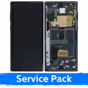 LCD ekraan ühilduv Samsung N970 Note 10 raamiga / Aura Black / (Service Pack)
