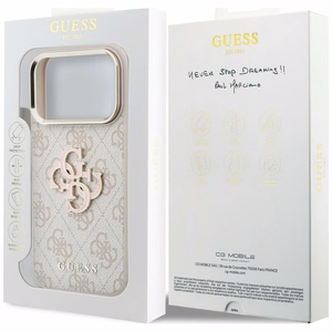 Guess 4G & Big Resin Logo ümbris mudelile iPhone 17 Pro / 18 Pro – värv: roosa