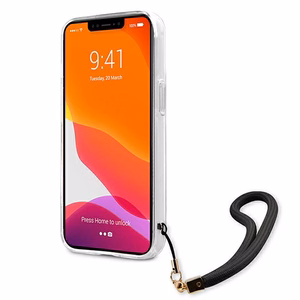 Guess GUHCP13MKCABBK iPhone 13 6.1" чёрный/чёрный жёсткий чехол Camo Strap Collection