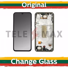 LCD ekraan Samsung A346 A34 5G raamiga / hõbedane / (Renewed: Telemax)