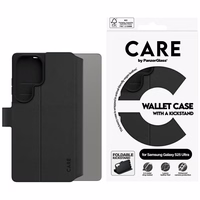 CARE by PanzerGlass Feature Wallet Kickstand Ümbris jaoks Samsung Galaxy S25 Ultra - Must