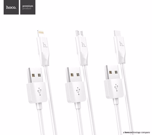 USB kaabel Hoco X1 microUSB 1.0m valge